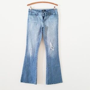 Boot Cut Distressed Z Cavaricci Jeans Six 5